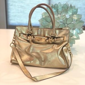 Michael Kors Handbag in Gold w Strap! Bargain Buy!